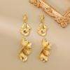 Flower Geometric Tassel Silver Needle Earrings Fashion Metal Wind Earrings Light Luxury Premium Earrings