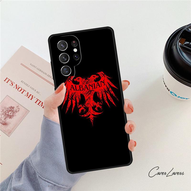 Чехол для телефона с орлом Флага Албании Для Samsung Galaxy S24 S25 S23 S22 Ultra Note 10 20 Plus S20 S21 FE
