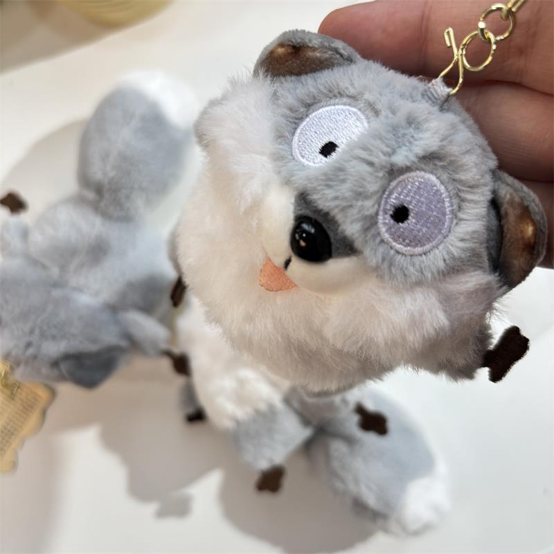 Cute Sesame Fox Squeaky Plush Doll Stuffed Animal Toys Keychain Backpack Pendants Bag Hanging Ornaments Couple Accessories Gifts