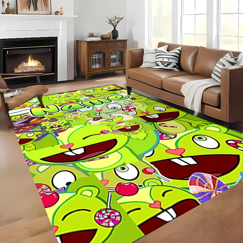 Custom personalization Happy Tree Friends Area Rug - Perfect For Kitchen, Bathroom,Laundry Room Decor Large Size Available,Gift All Seasons