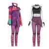 Descendants 4 Rise of Red Mal Purple Cosplay Set, Secondary Anime Stage Performance Costume