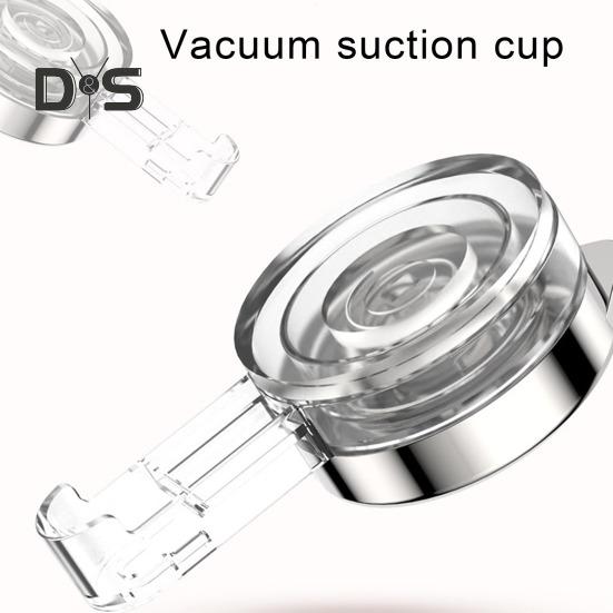 1/2 шт., прозрачная настенная полка без сверления, присоска, большая вместимость, простая установка, универсальный органайзер для ванной комнаты и душа