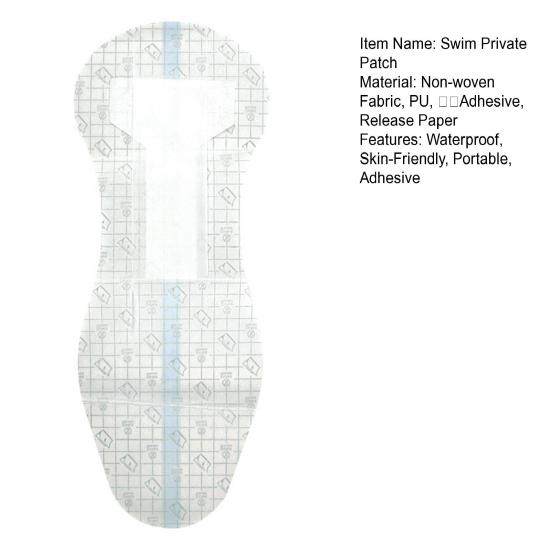 Плавание Приватный пластырь для женщин Водонепроницаемые приватные пластыри Защита от грязи Клейкая наклейка Нежный к коже Ежедневная прокладка для плавания и повседневной деятельности