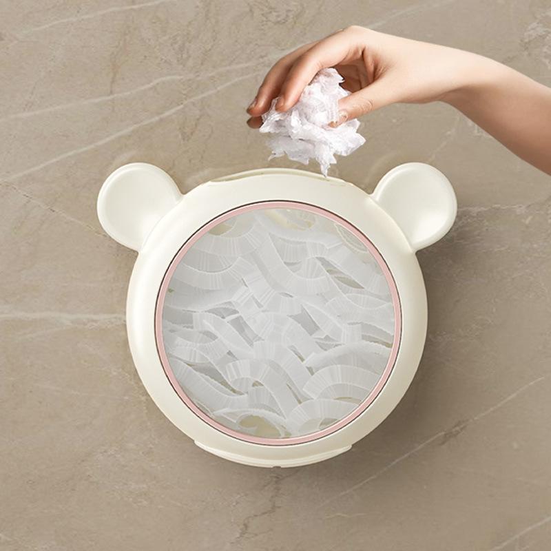 Wall Mounted Kitchen Storage Box for Disposable Plastic Wrap Film Holder with Easy Access Design and Compact Space Saving Structure