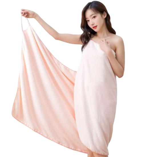 Bath Towel Sling Striped Print Coral Velvet Shower Towel Quick Dry Super Absorbent Poolside Cover Towel