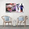 Three Piece Picture Canvas Print Charlie Chaplin Actor