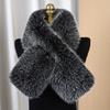 Ladies Imitation Fox Hair Scarf Double-sided Autumn and Winter Thickened Warm Imitation Fur Scarf Simple Temperament