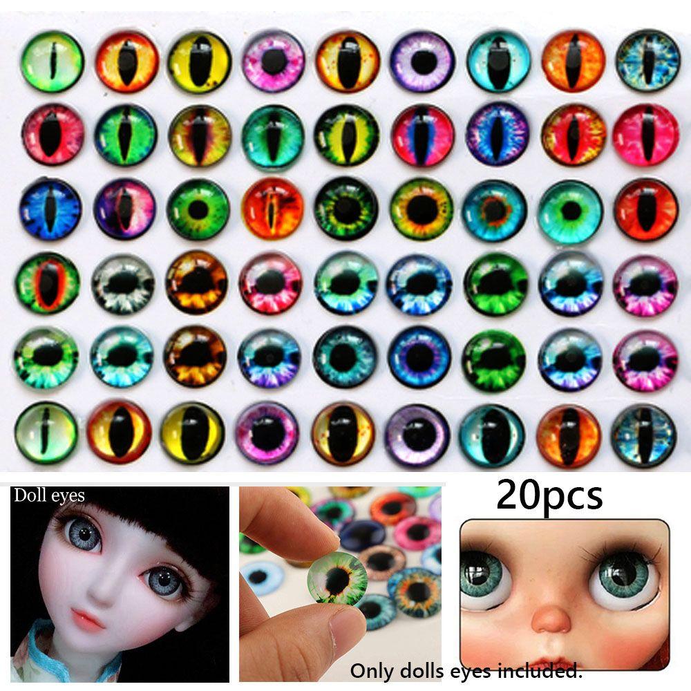 20pcs New Accessories Toy Dinosaur Glass Dolls Eyes Time Gem DIY Crafts Eyeballs