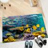 3D Bathroom Mat With Underwater World Sea Fish Soft Flannel Super-absorbent Rug For Toilet Bedroom Indoor Carpet