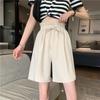 Summer Capris Women's Loose and Versatile High Waist Wide Leg Pants Korean Casual Shorts