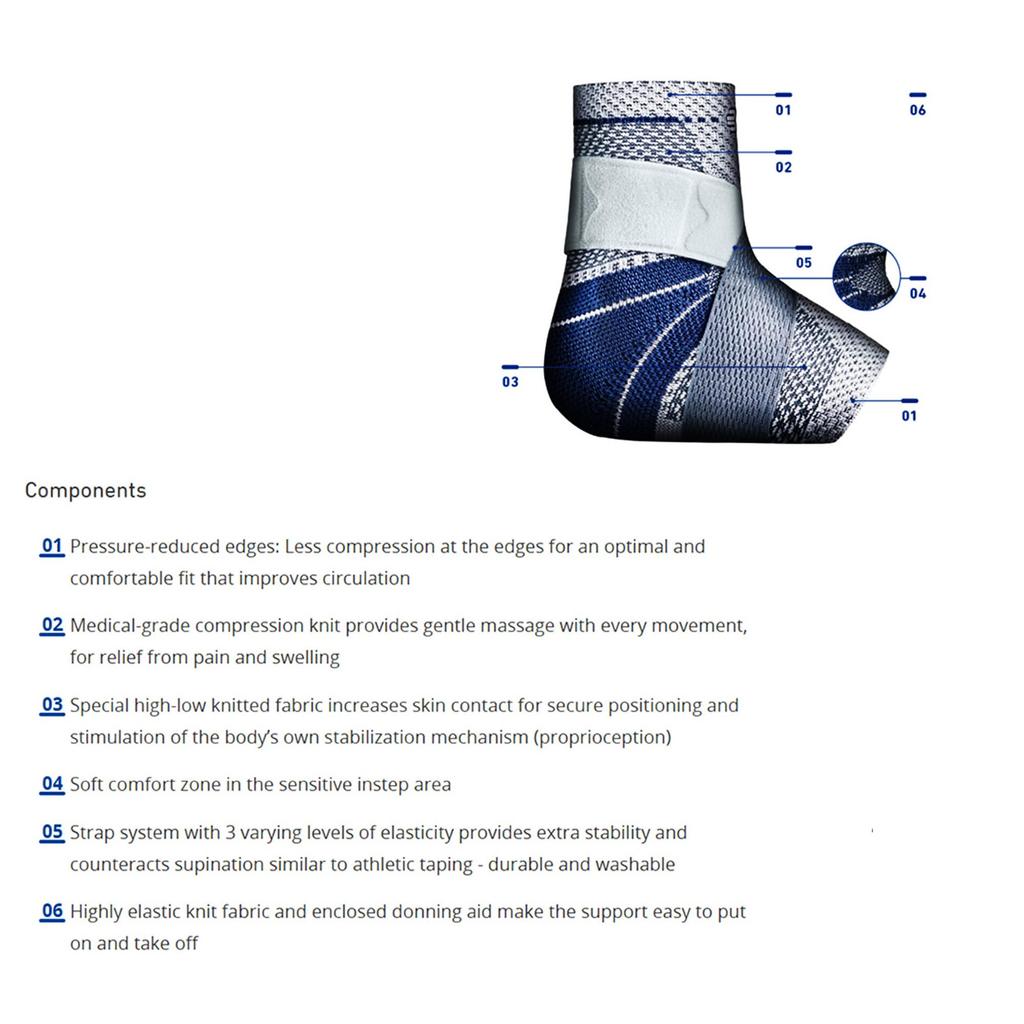 Bauerfeind Поддержка левого голеностопа MaleoTrainS 8-го поколения Сделано в General Medical Регулируемая поддержка голеностопа с ремешком (МалеоТрейнС), Германия, Устройство,