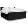 Maison Exclusive - Sommier À Lattes De Lit Avec Matelas Noir 200x200 Cm Tissu