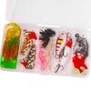 Fishing Lure Set Realistic Looking Vibrant Color Compact Design Portable Soft Lure Fake Bait with Treble Hooks