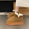 Snow Boots for Women Winter Fur Integrated Short Boots with Thick Fleece for Warmth Snow Cotton Shoes Bread Shoes