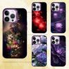 Светящиеся Цветы Чехол для Телефона Для iPhone 17,16e,16,15,14,13,12,11 Pro Max X XS Задняя Крышка