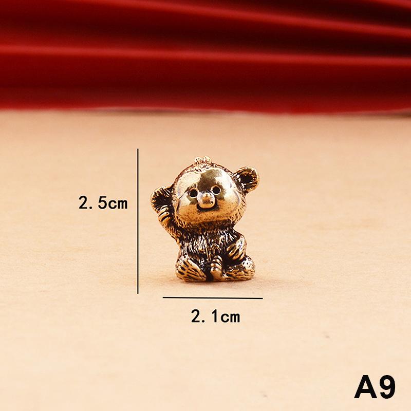 Brass Zodiac Figurines Zodiac Horse Desk Ornament Animals Statue Collectible Car Interior Desk & Home Decor Perfect Gift