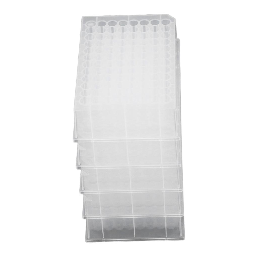 5PCS Deep Well Storage Plate PP Plastic 32mm Height 96 Round Holes Laboratory Deep Well Plate