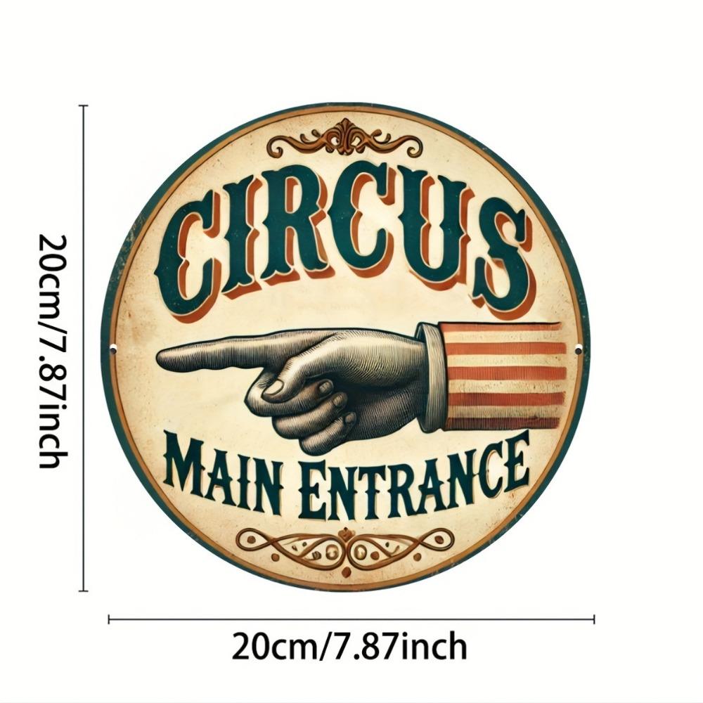 Vintage Circus Retro Aluminum Metal Sign Wall Decor in