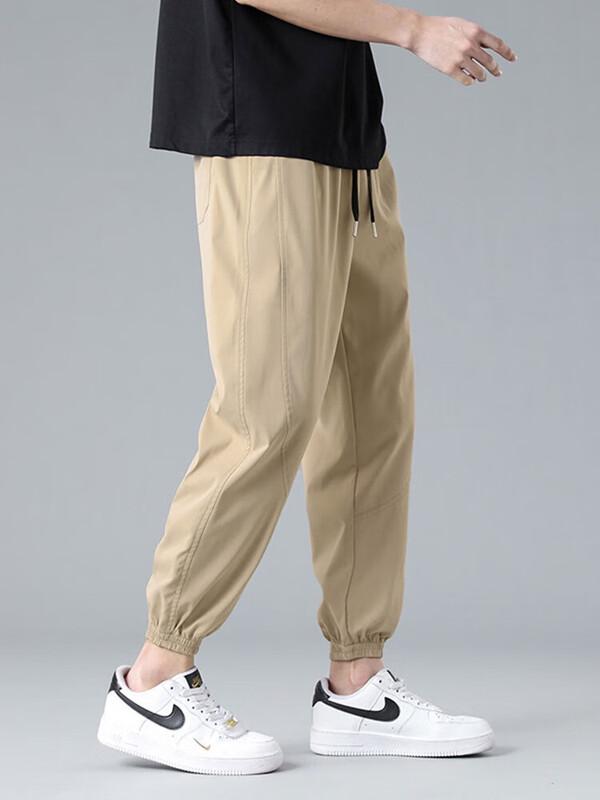 Dingfengbaoluo Men's Casual Cropped Jogger Pants