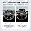 ZAG1 Steering Wheel Cover Suitable for Honda, Wave-Shaped Sporty Design, Breathable Leather, Segmented Design, Non-Slip, Sweat-Absorbent Protective C