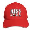 Кепка с логотипом рок-группы Kiss Модная повседневная бейсболка Регулируемая кепка Хип-хоп Летняя унисекс бейсболка