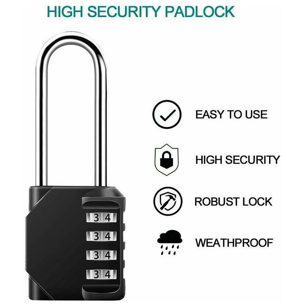 4 Digit For Luggage Password Code Drawer Combination Number Locks Smart Lock Padlock Password Lock