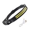 Multi-Functional LED Waving COB Sensing Headlight Outdoor Adventure Riding Night Run Fishing Big Flash Head Light USB Charging