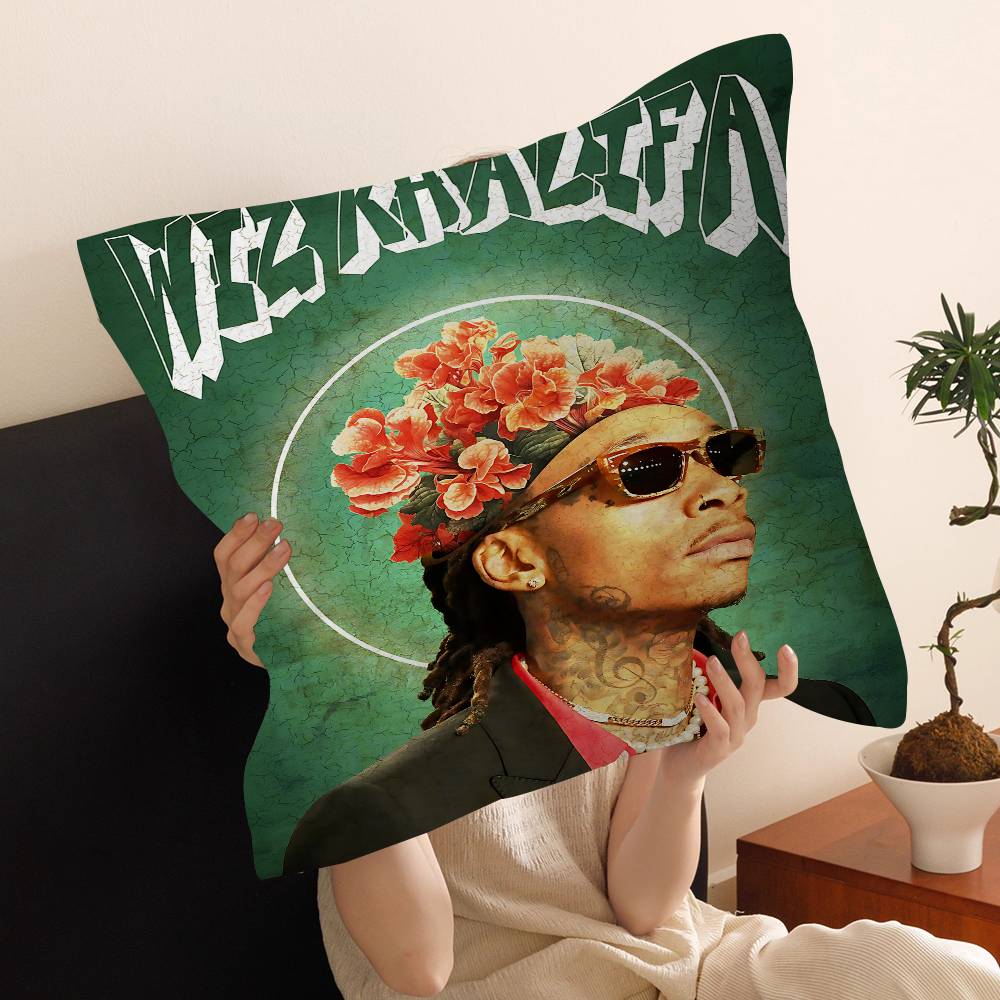 Наволочка с изображением рэпера W-Wiz K-Khalifa Персонализированная наволочка для детской спальни Декор для вечеринки Наволочка Подарок на день рождения ребенка