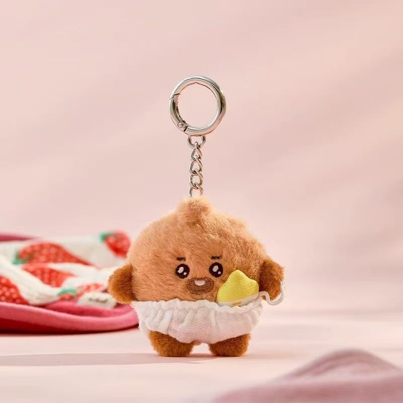Плюшевая кукла BTS BT21 Брелок Kpop Плюшевая игрушка Версия для новорожденных