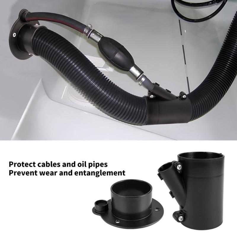 Waterproof Boat Cable Connector with Protective Sleeve & Base Anti Corrosion Wiring Grommet for Marine Wiring Systems