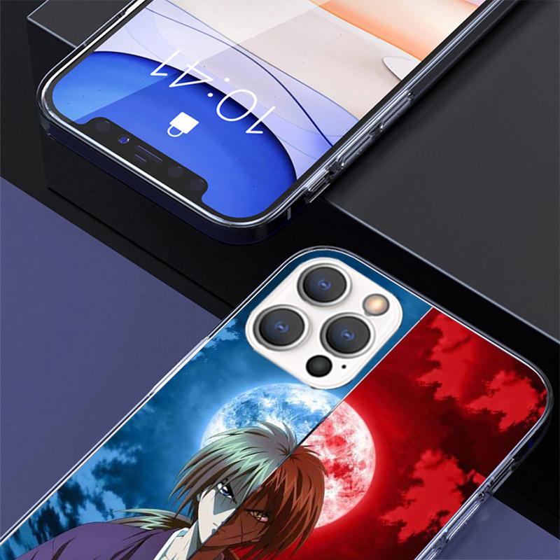 Чехол для телефона Аниме Бродяга Кэнсин Для iPhone 17 Air 16 Pro Max 16E 15 + 14 Plus 11 12 13 Mini 7 8 SE Подарок Печатный Чехол Fundas 17 A