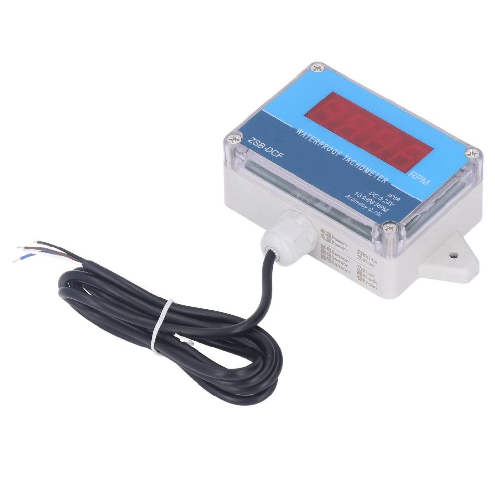 IP68 Waterproof RPM Speed Meter DC 8V-24V Digital Tachometer Speed Meter Sensor Industrial Use