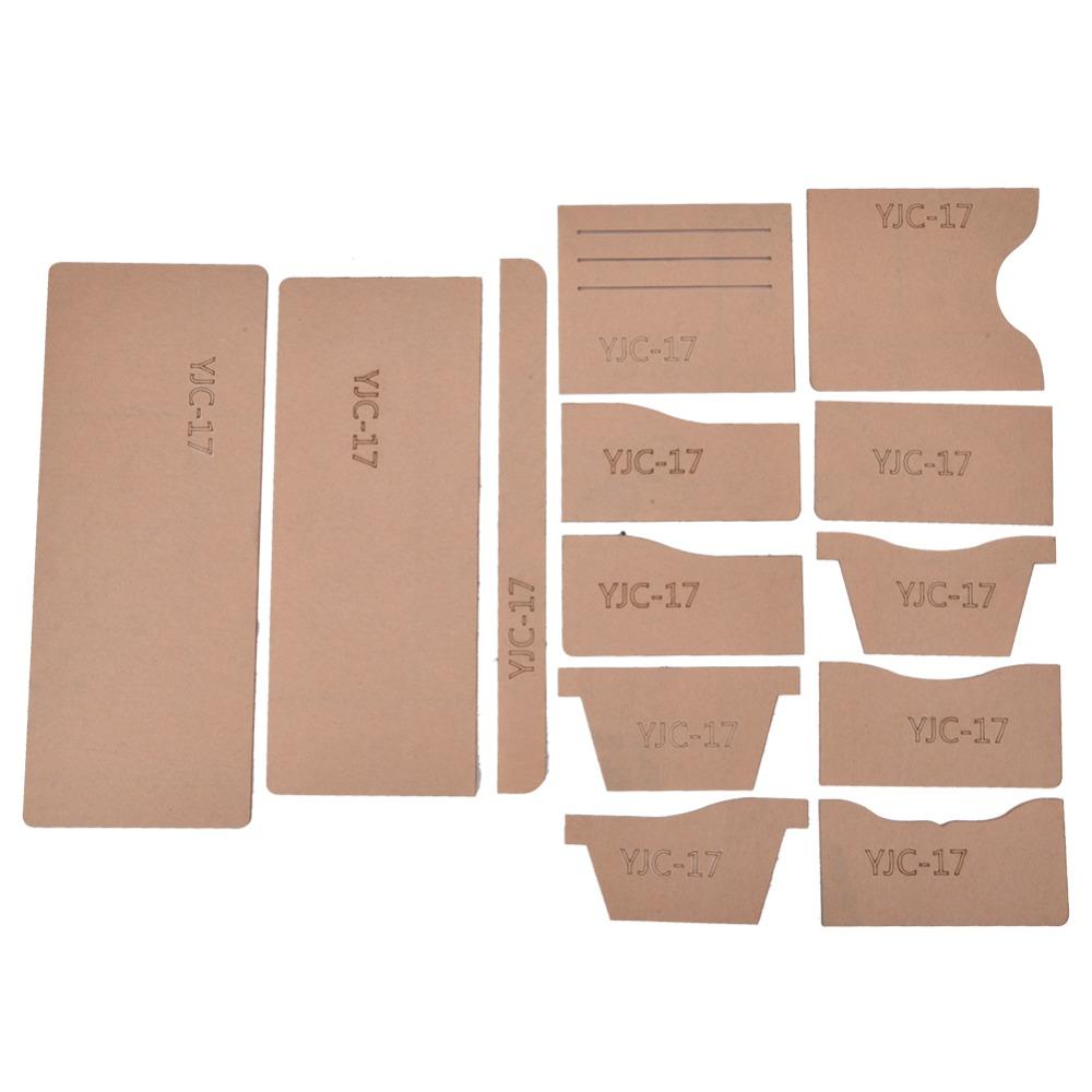 13Pcs YJC-17 Wallet Template Acrylic Leather Pattern Acrylic Purse Making