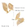 Luxury Angel Wings Ring For Women Popular Full Mirco Paved Natural Zircon Ring Vintage Wedding Party Fashion Gold Jewelry