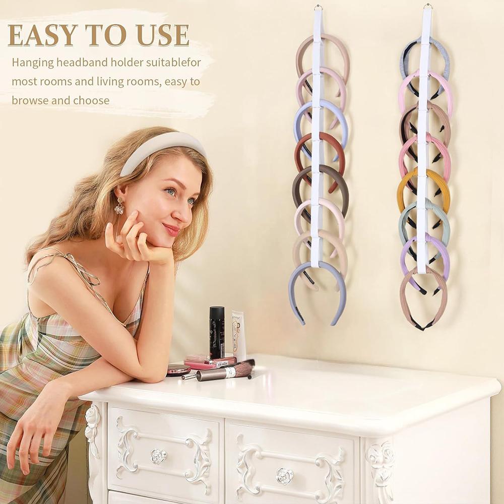 3pcs Headband Holder Organizer for Girls Bedroom College Dorm Decor