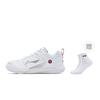 Li Ning Кроссовок Ракета 2.0 Амортизация Скользкая Устойчивость к Истиранию Низкие Бадминтонные Кроссовки Унисекс Белый Красный AYTU049-2