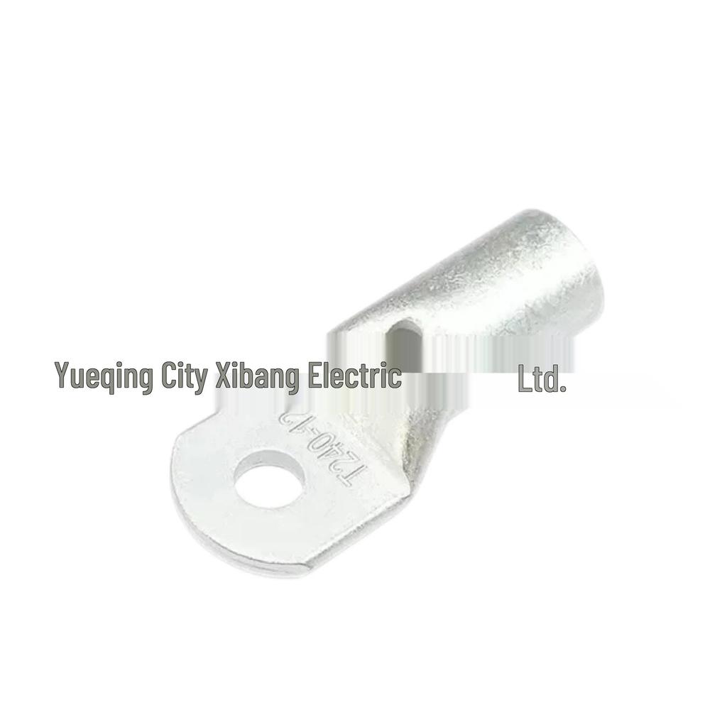 T10-4 Thickened Copper Tube Terminal, 10AWG Cold Press Wire Lug Connector