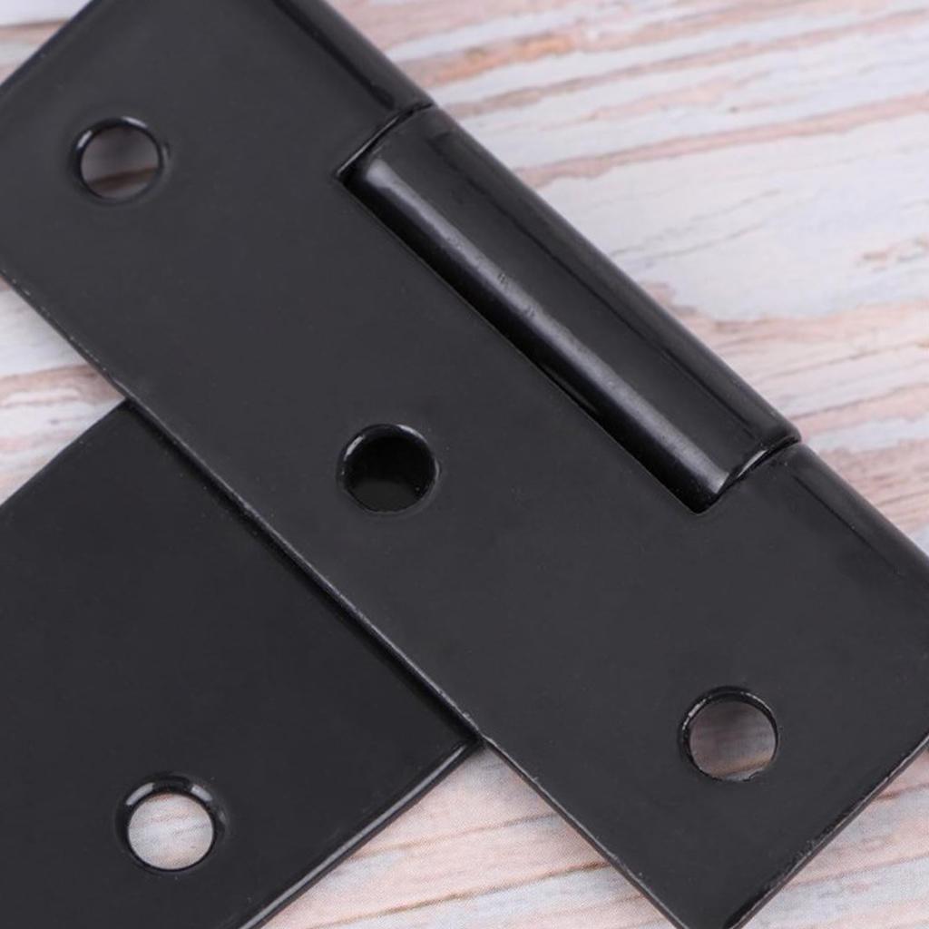 T Shape Door hinges with Screw Triangular Shed Barn Door Hinge Durable Sturdy Black Tee Iron Hinges Wrought Hardware accessories