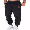 European and American Men's Casual Sports Trousers Elastic Belt Pants Sweatpants Leather Label Sewing
