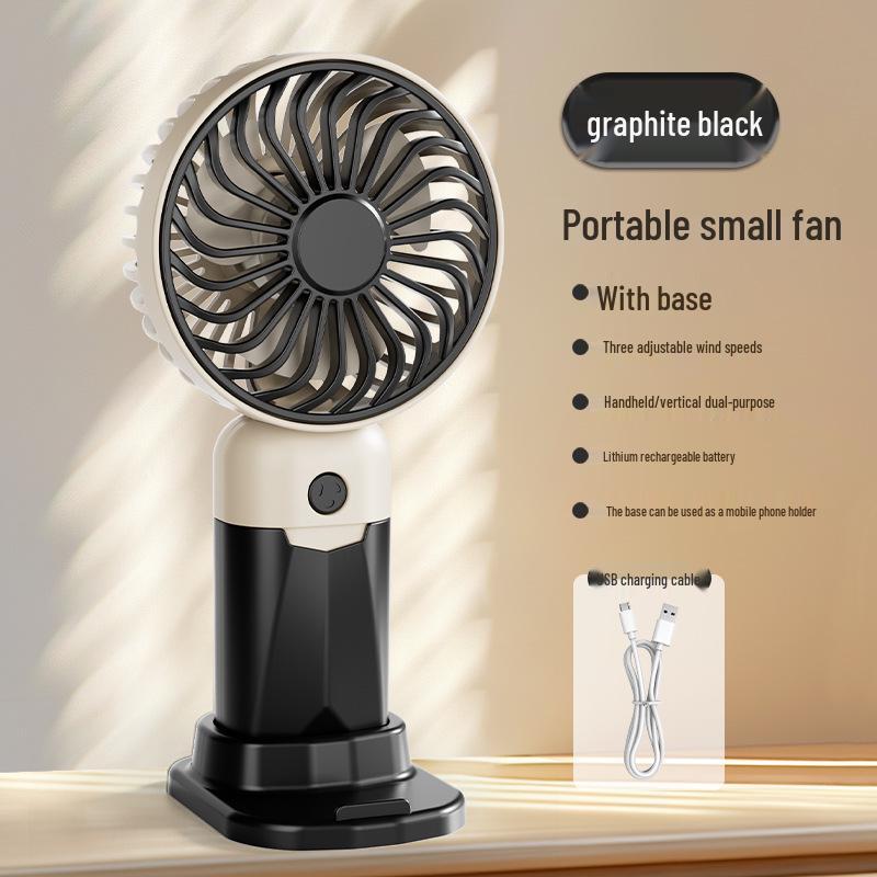 Перезаряжаемый USB мини-вентилятор: Портативный ручной и настольный стенд, идеальный подарок для студента