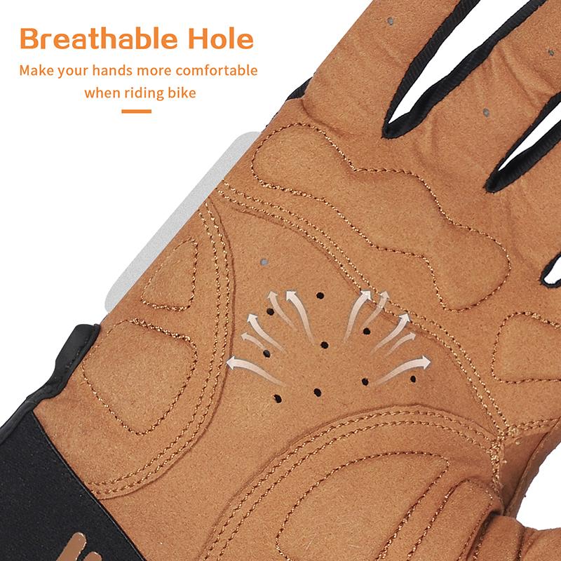 WEST BIKING Cycling Gloves Breathable Full Finger Mitts MTB Bicycle Sports Gloves Men Women Spring Autumn Gym Motorcycle Gloves