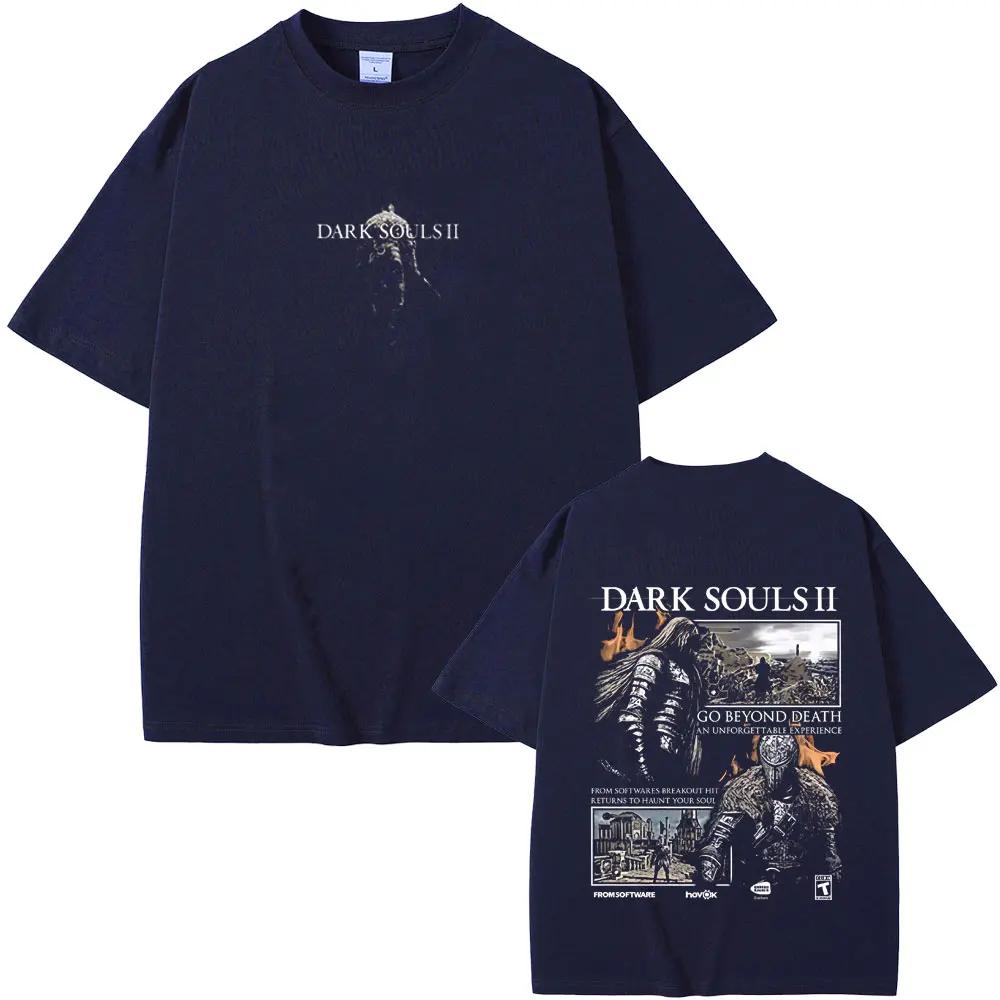 Игра Dark Souls Мерч Футболки Унисекс Женские Винтажные Готические Рок Уличная Мода Унисекс Мода Панк Оверсайз Футболка Унисекс Хлопковые Футболки