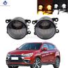 1Pair Car Front Foglight Fog Lamp Daytime Running Lights For Mitsubishi ASX RVR Outlander Sport 2016-2018 LED Fog Lights H11 12V
