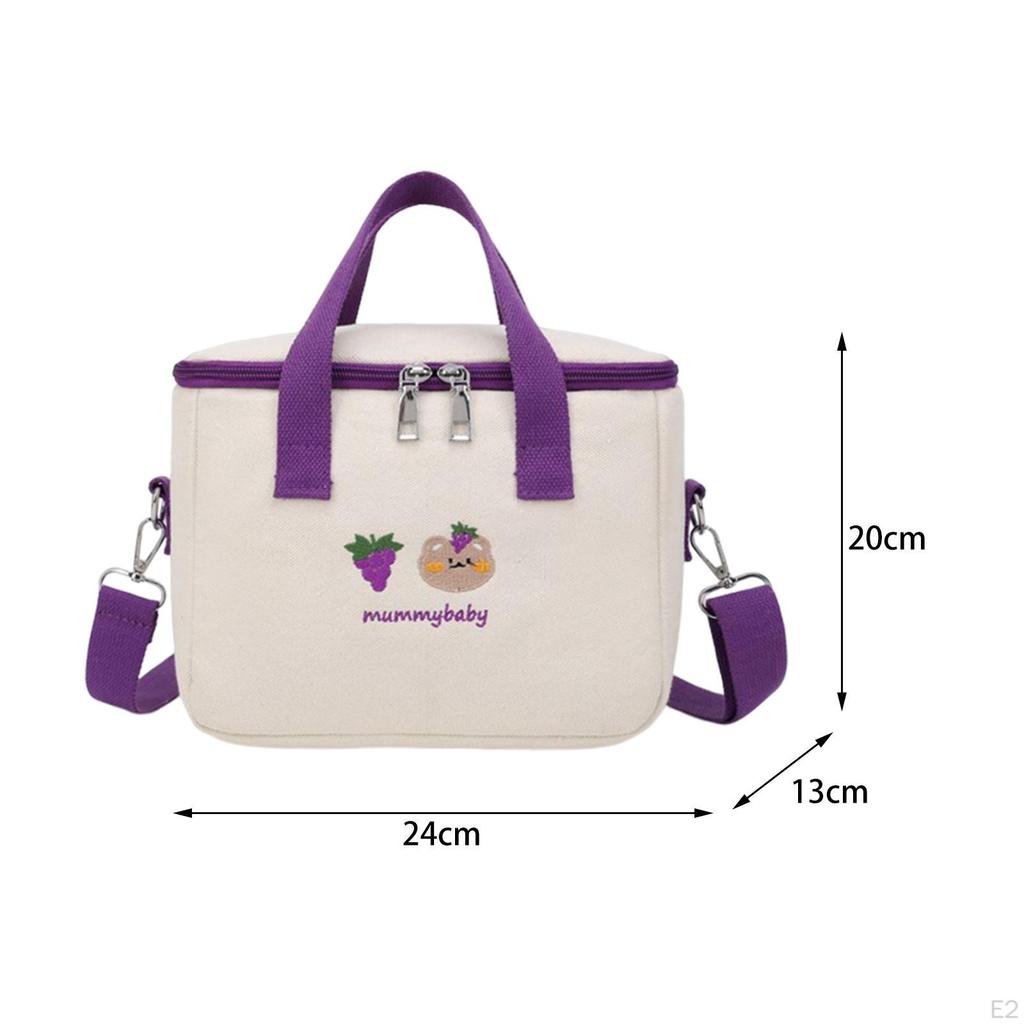 Compact Lunch Storage Bag with Insulated Box for Office and Camping