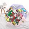 1pc Merry Christmas Hello Kitty and Friends Automatic Opening and Closing Umbrella, Lightweight 3-Fold, With Cute Cartoon Characters, Suitable for Hom