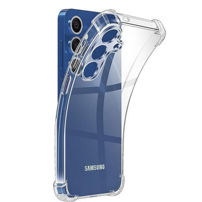 Противоударный чехол для телефона, гибкий силиконовый чехол TPU для Samsung Galaxy S25 Ultra S24 Plus S23 Fe A55 5G A35 A25 A15, прозрачный чехол для iPhone, аксессуары