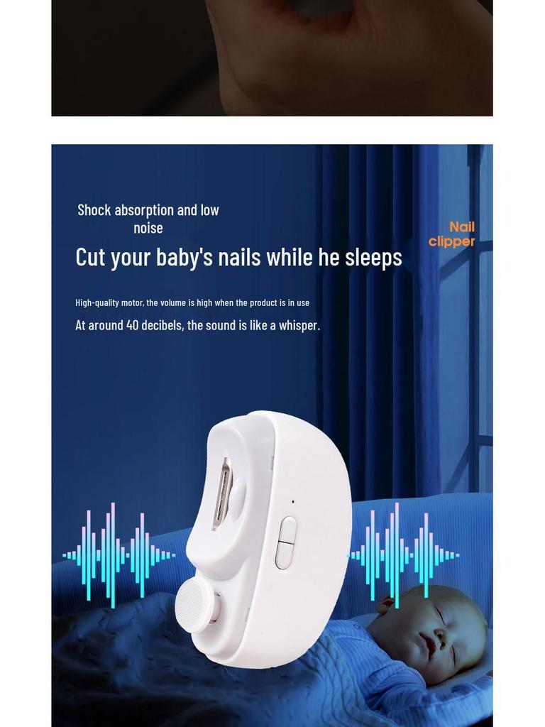 Electric Nail Clipper & Polisher for Kids and Adults - Anti-Pinch, Multi-Function