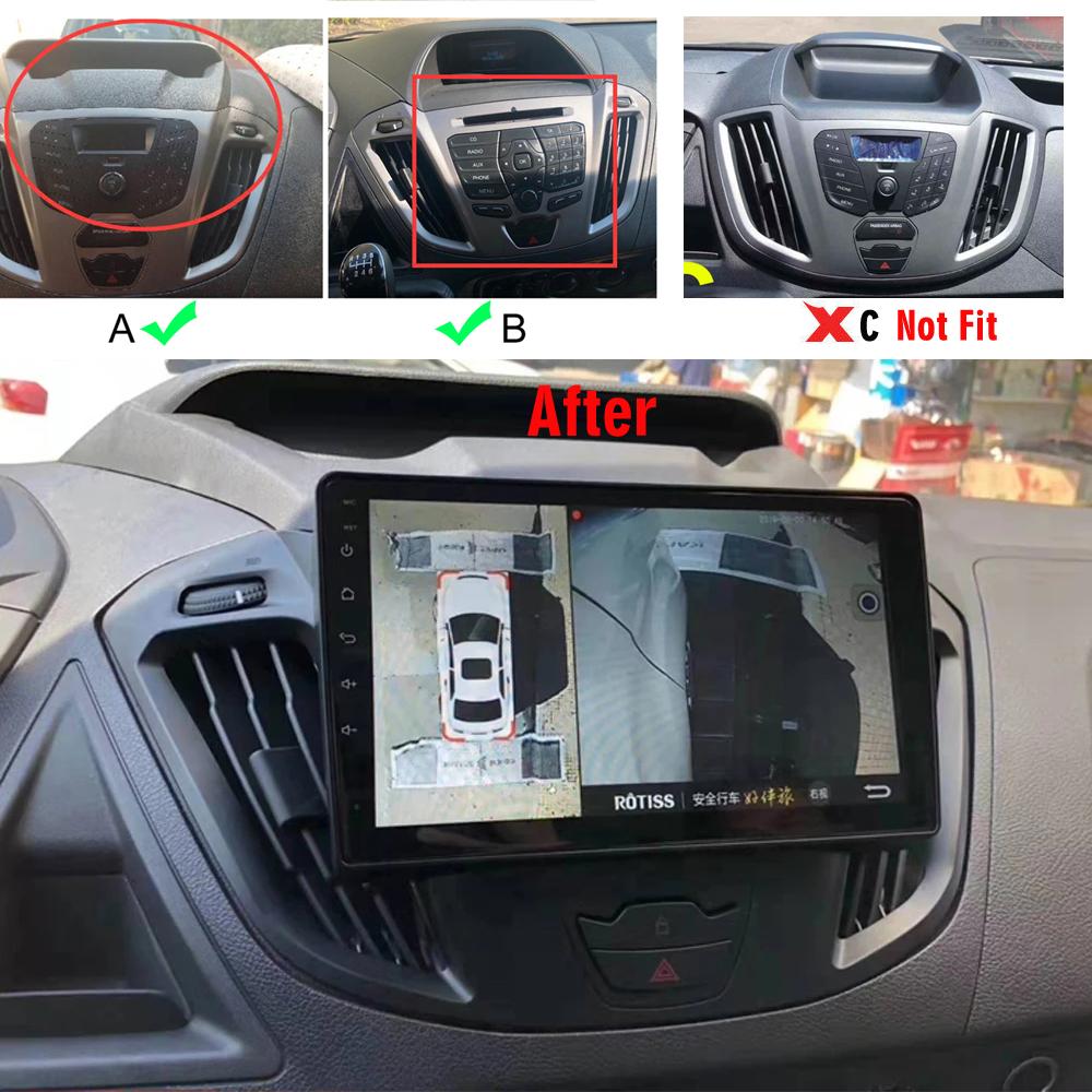 Автомобильное радио с 2Din Android для Ford Transit Tourneo Custom 2012-2021, мультимедиа Carplay, авто, Wi-Fi, головное устройство, стереонавигация, 2 + 32 ГБ