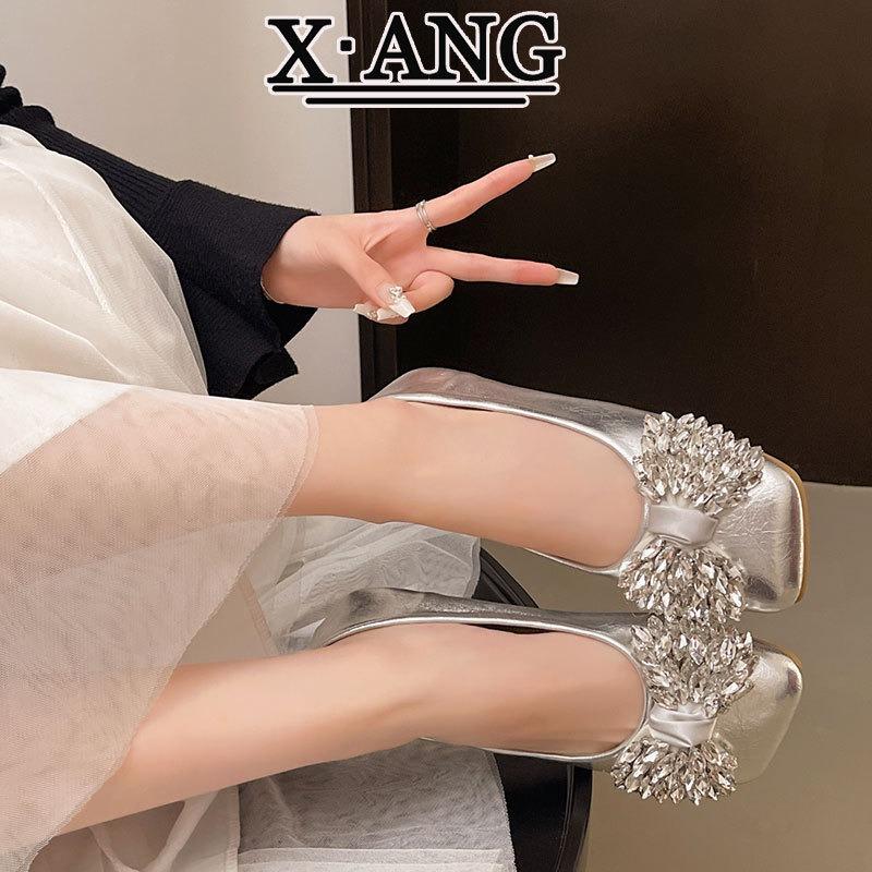 Женские туфли Mary Jane из кожи с квадратным носом и мягкой подошвой, не утомляющие ноги, новая летняя юбка, плоские одиночные туфли