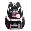 Anime Cartoon Kpop Printed Backpack Schoolbag for Teenager Student Girl Boy Bookbag Large Capacity Travel Bag Kid Gift Rucksak